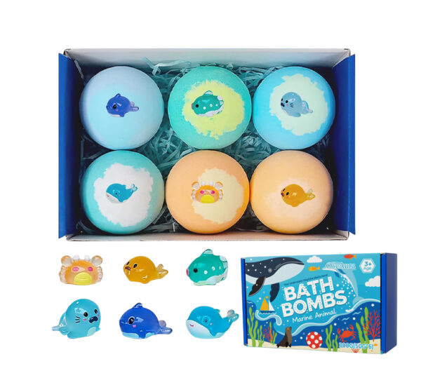 OceAura Bath Bombs Marine Animal – Badebomber Barn 3+ | 6 stk