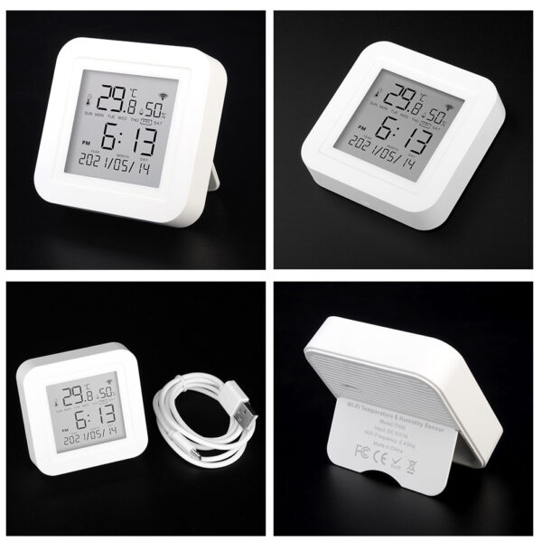 Smart WiFi Fuktighetsmåler med Termometer – Temperatur og Luftfuktighet for Hjemmet