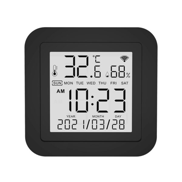 Smart WiFi Termometer med Luftfuktighetsmåler – App, LCD-skjerm og Smart Home-støtte