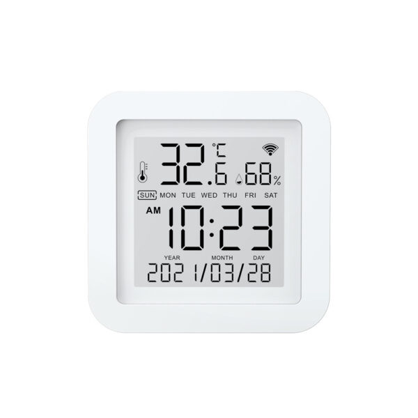 Smart WiFi Termometer med Luftfuktighetsmåler – App, LCD-skjerm og Smart Home-støtte